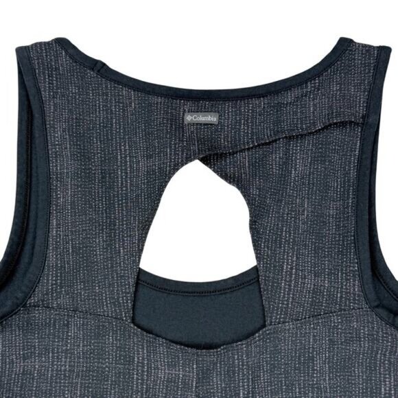 COLUMBIA State of Mind Scoop Neck Sleeveless Dress Sz Small India Ink Dotty Dye - Picture 5 of 5